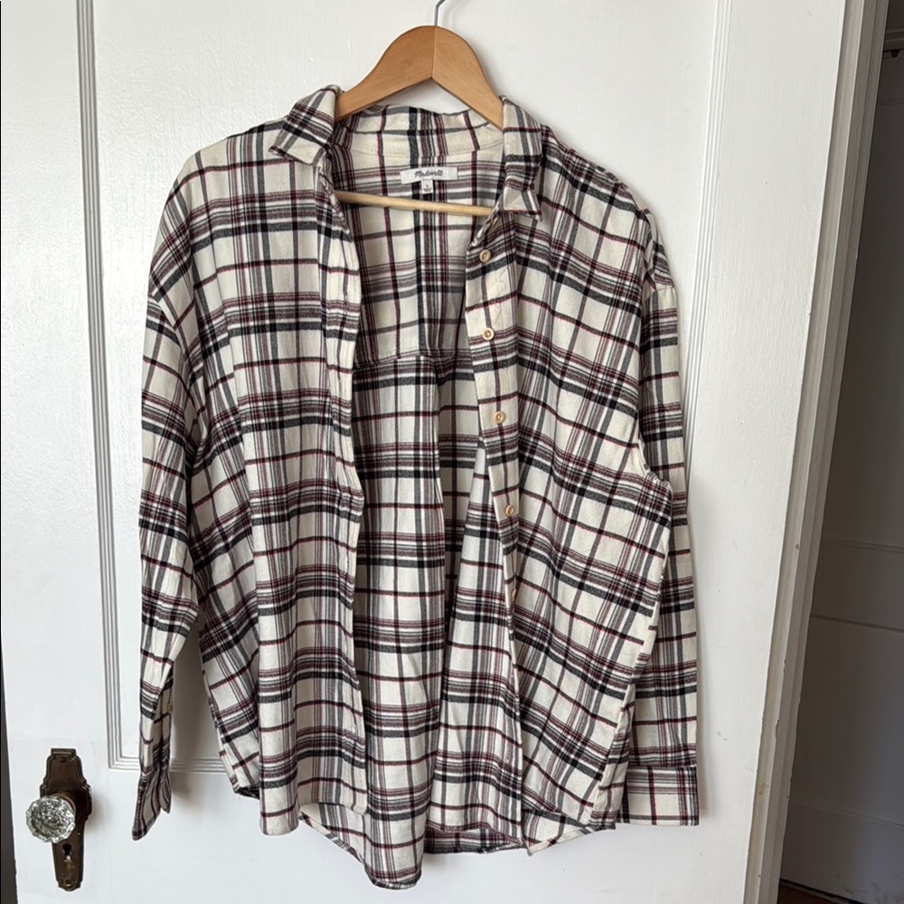 Plaid Button-Up Shirt